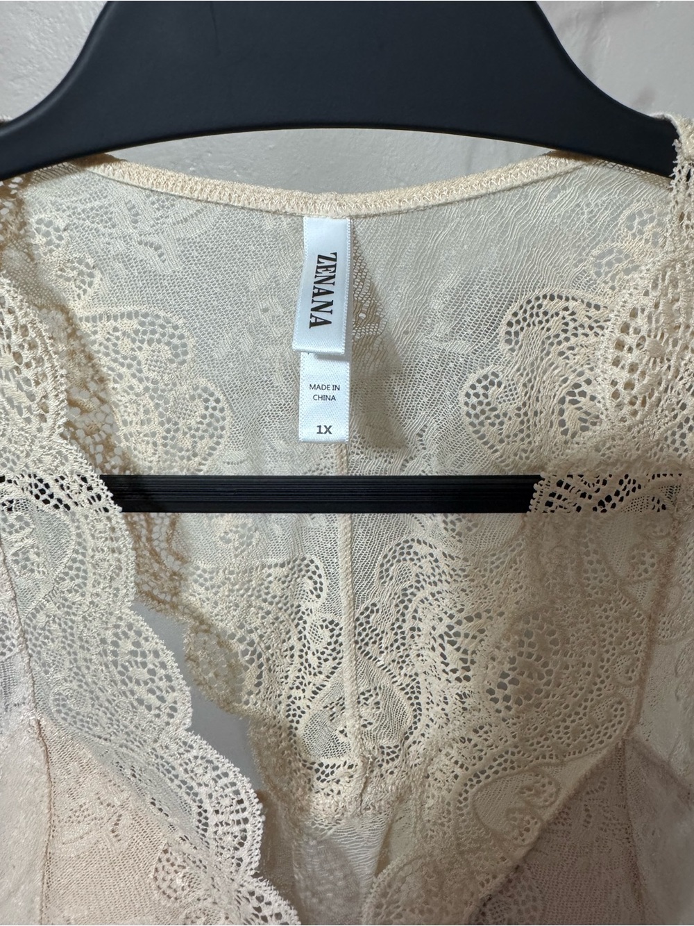 Racerback Lace Bralette in Light Cream - Picture 3 of 10